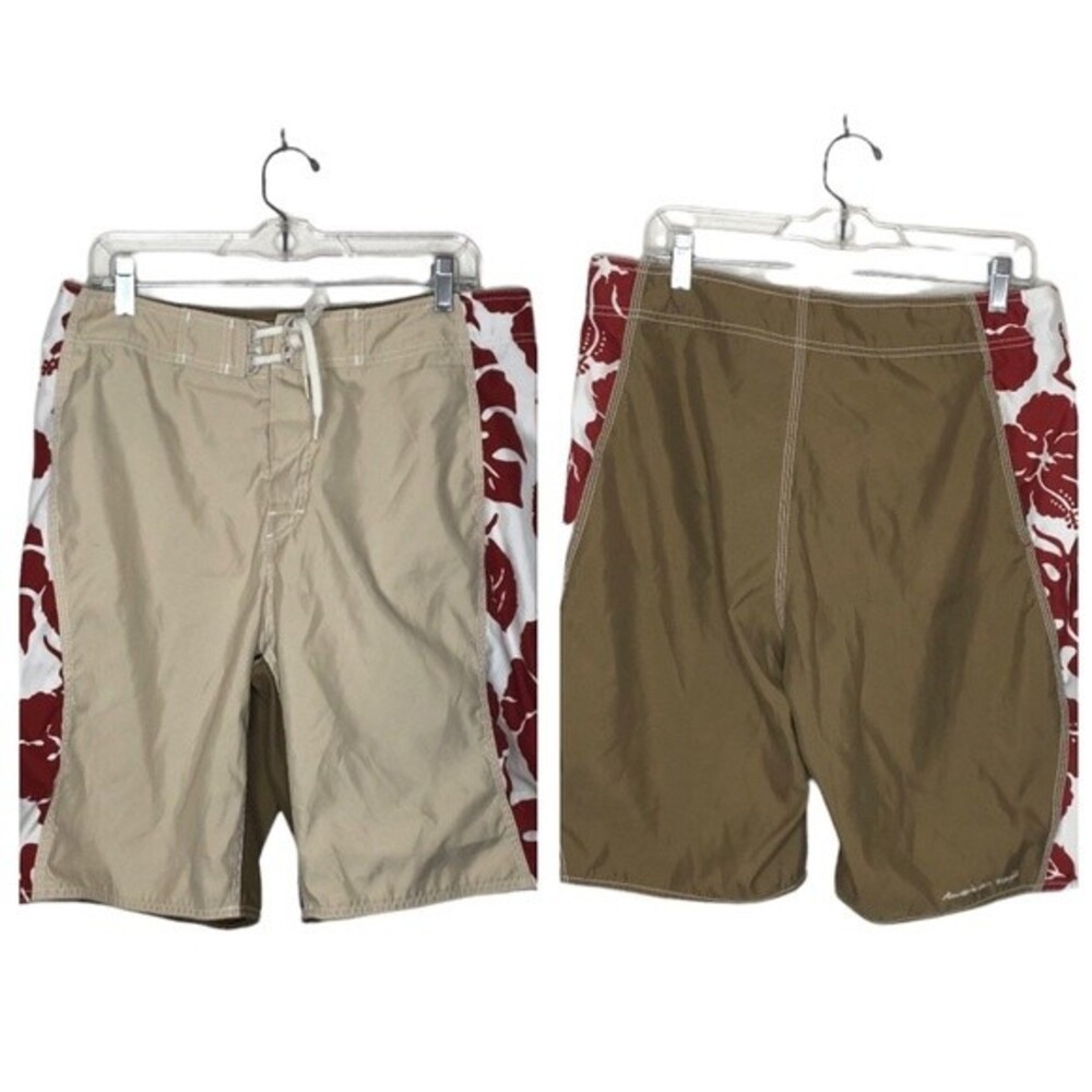 AMERICAN EAGLE Beige Board Shorts Surf Shorts Swim Trunks Mens Size 34 - Picture 11 of 11